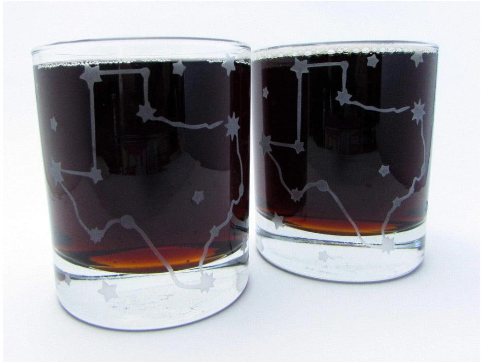 Texas State Constellation Custom Etched on Shot Glasses | Monster Dance Designs | Unique Gifts, Barware, Glassware | Austin, TX